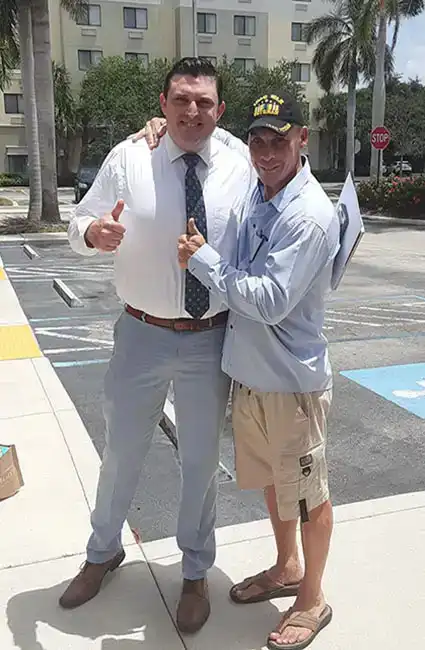 US Veteran and Childrens books author David Haave promoting Americas Kids First Initiative West Palm Beach -- David Haave